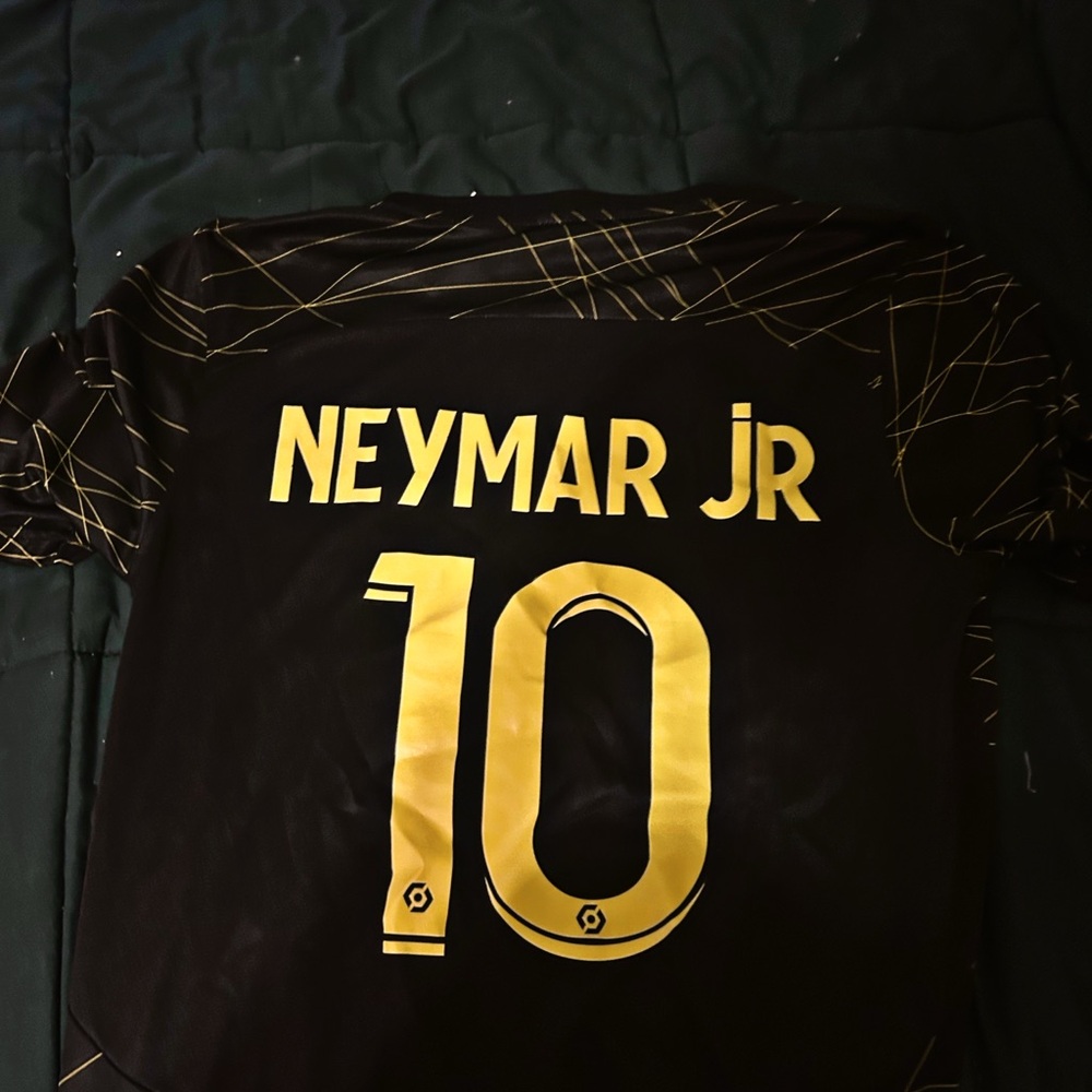 PSG Black and Gold Neymar Jr Soccer Jersey